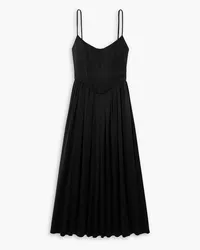 Zimmermann Pleated layered silk midi dress - Black Black