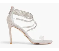 Super Glam 100 embellished PVC and lamé sandals - Pink