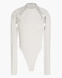 Jacquemus Nodi cutout knotted stretch-jersey bodysuit - Gray Gray