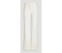 Le High Flare stretch-cotton flared pants - White