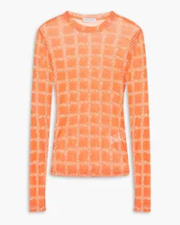 J.W.Anderson Printed mesh top - Orange Orange