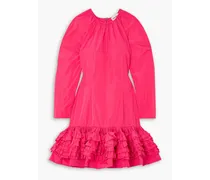 Caerys ruffled tiered taffeta mini dress - Pink