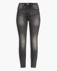 ksubi Spray On faded mid-rise skinny jeans - Black Black