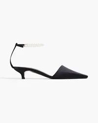 Totême Pearl satin pumps - Black Black