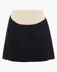 Valentino Garavani Pleated two-tone faille mini skirt - Black Black