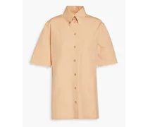 Cotton-poplin shirt - Orange