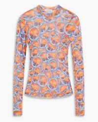 J.W.Anderson Printed mesh top - Blue Blue