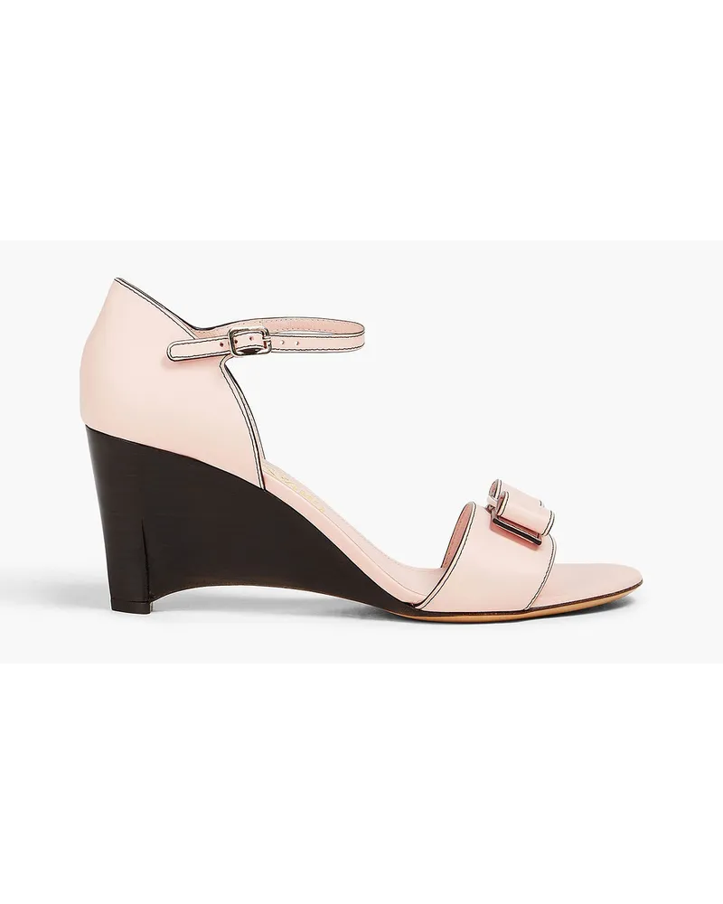 Ferragamo Leather wedge sandals - Pink Pink