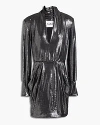 ba&sh Miss pleated lamé mini dress - Metallic Metallic