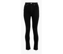 90s distressed high-rise skinny jeans - Black