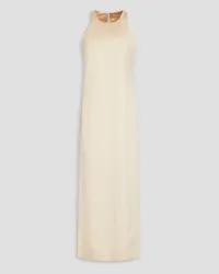 By Malene Birger Wool-blend crepe de chine maxi dress - White White