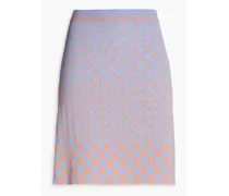 Metallic jacquard-knit mini skirt - Blue