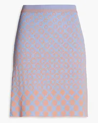 Diane von Furstenberg Metallic jacquard-knit mini skirt - Blue Blue