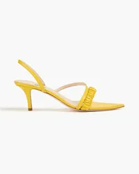 Elleme Ruched leather slingback sandals - Yellow Yellow