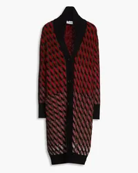 Ferragamo Jacquard-knit wool and cashmere-blend cardigan - Red Red