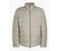 Quilted shell down jacket - Gray
