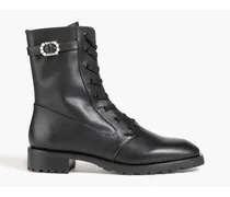 Dazzle leather combat boots - Black