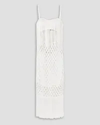 Proenza Schouler Fringed cutout macramé midi dress - White White