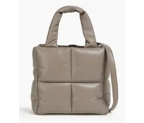 Rossane quilted leather tote - Neutral
