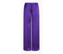 Eliza satin wide-leg pants - Purple