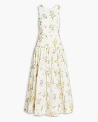 Zimmermann Cutout floral-print cotton-blend seersucker midi dress - Multicolor Multicolor