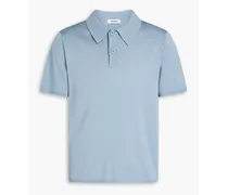 Knitted polo shirt - Blue