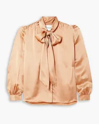 Frame Denim Femme pussy-bow silk-satin blouse - Pink Pink