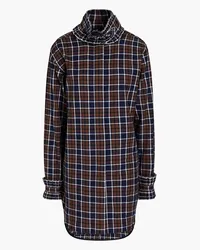 Victoria Beckham Checked cotton-flannel top - Brown Brown