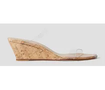 Aleena PVC wedge sandals - White
