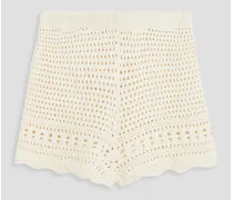 The Nolan crocheted cotton shorts - White