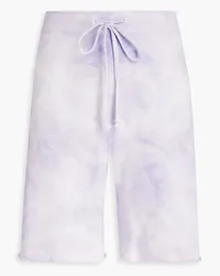 Nili Lotan Tie-dyed French cotton-terry shorts - Purple Purple