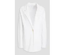 Beach cotton-piqué jacket - White