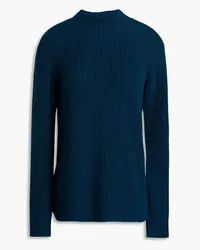 Vince Ribbed wool and cashmere-blend sweater - Blue Blue