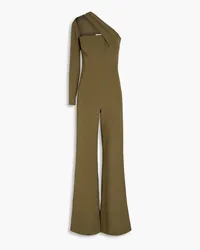 Safiyaa Verity cutout crepe jumpsuit - Green Green