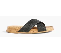 Roza woven sandals - Black