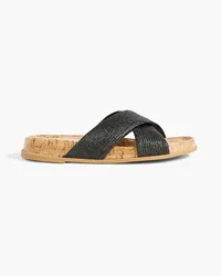 Stuart Weitzman Roza woven sandals - Black Black