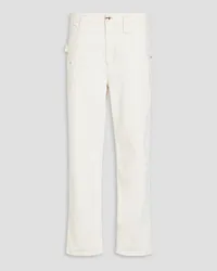 Brunello Cucinelli Bead-embellished high-rise straight-leg jeans - White White