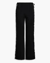 MATÉRIEL Satin-crepe straight-leg pants - Black Black