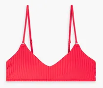 Vienna ribbed bikini top - Red