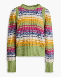 Mother Alpaca-blend striped sweater - Green Green