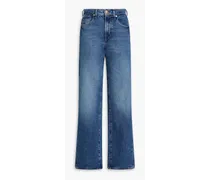 Tess faded high-rise straight-leg jeans - Blue