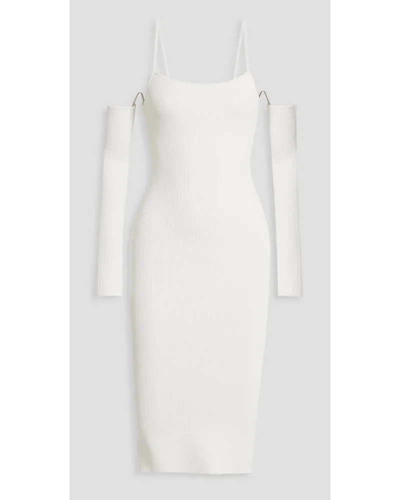 Alice + Olivia Alice Olivia - Evia ribbed jersey dress - White White