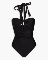 Sandro Cutout halterneck swimsuit - Black Black