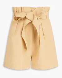 Ulla Johnson Abri pleated cotton, linen and silk-blend shorts - Neutral Neutral