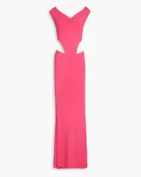 Retrofête Giada off-the-shoulder cutout jersey gown - Pink Pink