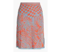 Cruz metallic jacquard-knit mini skirt - Orange