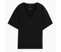 Cotton-jersey T-shirt - Black