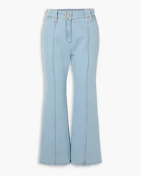 Paco Rabanne Cropped mid-rise bootcut jeans - Blue Blue