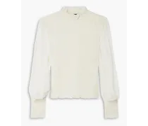 Kayden shirred chiffon blouse - White