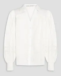 Alice + Olivia Alice Olivia - Venty broderie anglaise cotton shirt - White White